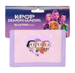 Safta Billetera K-Pop Demon Hunters Chibi avec tête d'affichage