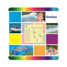 Bestway Lot de 10 Patchs de Réparation pour Piscine Gonflable 65x65 mm
