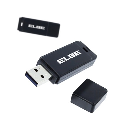 Elbe USB3-128 - Clé USB 3.0 128 Go, Haute Vitesse, Capacité pour 4000 Photos et 60 Films, Noir