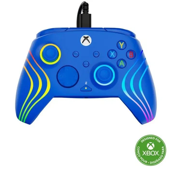 Turtle Beach Manette de jeu Afterglow Wave Filaire pour Xbox Series X|S, Xbox One et PC - RGB, Gâchettes à Impulsion, Bleu Turtle Beach Manette de jeu Afterglow Wave Filaire pour Xbox Series X|S, Xbox One et PC - RGB, Gâchettes à Impulsion, Bleu