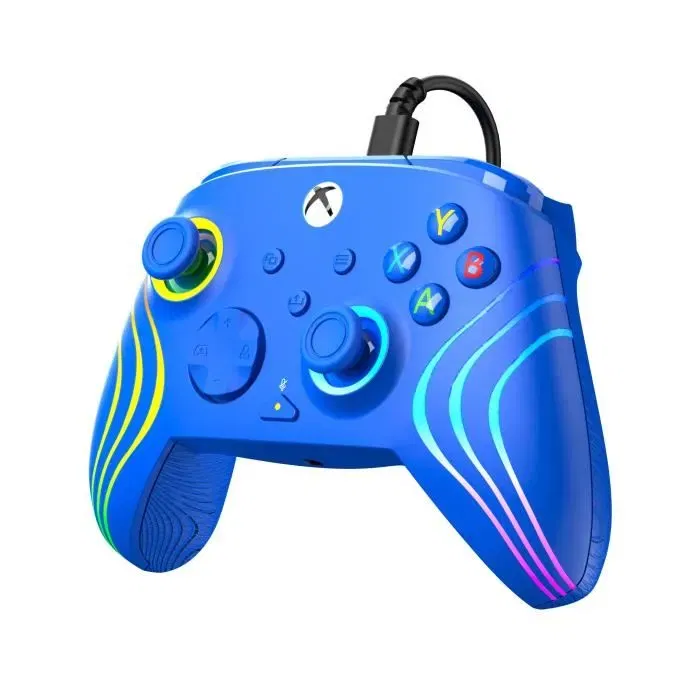 Turtle Beach Manette de jeu Afterglow Wave Filaire pour Xbox Series X|S, Xbox One et PC - RGB, Gâchettes à Impulsion, Bleu Turtle Beach Manette de jeu Afterglow Wave Filaire pour Xbox Series X|S, Xbox One et PC - RGB, Gâchettes à Impulsion, Bleu