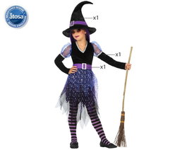 BigBuy Carnival Déguisement Sorcière Enfant Violet