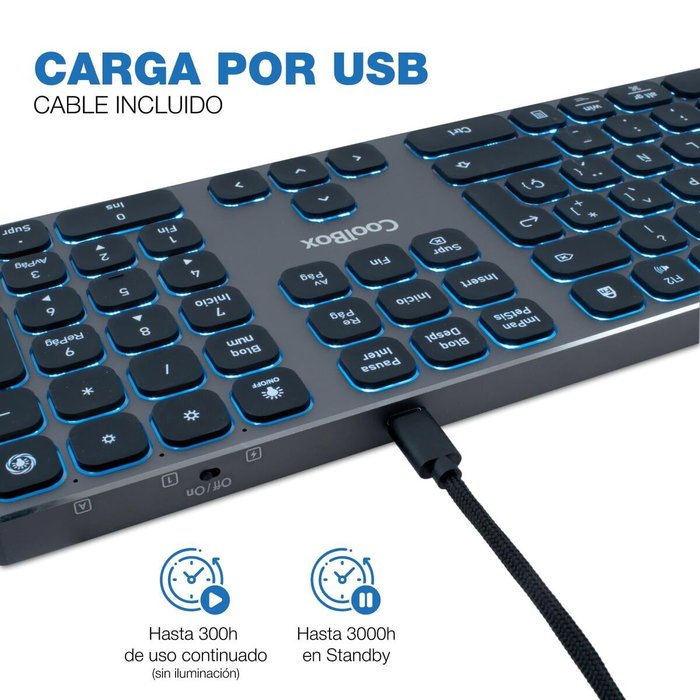 clavier et souris CoolBox COO-TEW02-BKB Noir