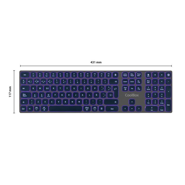 clavier et souris CoolBox COO-TEW02-BKB Noir