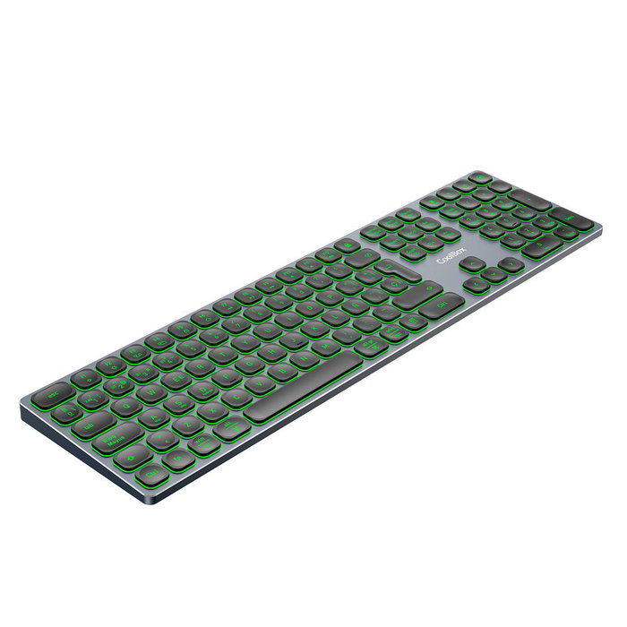 Coolbox Moonlight Key B431 Clavier sans fil rétroéclairé en aluminium Bluetooth 5.1 + RF 2.4GHz Coolbox Moonlight Key B431 Clavier sans fil rétroéclairé en aluminium Bluetooth 5.1 + RF 2.4GHz