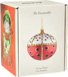 Alessi Re Coccinello Bola de Navidad en porcelaine multicolore