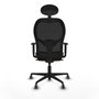 Piqueras y Crespo Chaise de Bureau 1D036G1 Noir Brun foncé