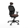 Piqueras y Crespo Chaise de Bureau 1D036G1 Noir Brun foncé