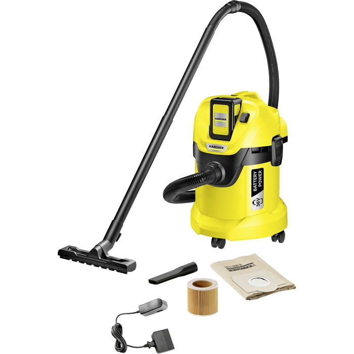 Karcher Aspirateur eau et poussière sans fil WD 3 - 17L - Batterie 36V/2,5Ah