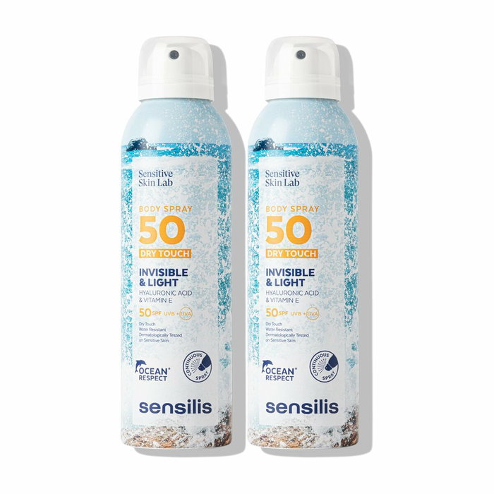 Sensilis INVISIBLE & LIGHT Spray Corporel SPF50+ Pack 2 x 200 ml