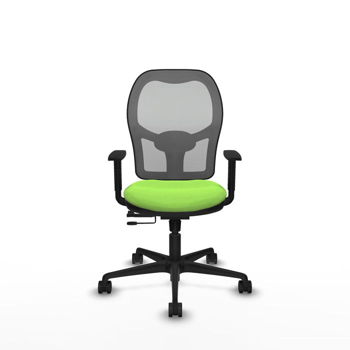 Chaise Jorquera Synchrone/Traslack tissu Vert pistache Maille Gris Base en nylon noir Accoudoir 1D Sans appui-tête Roulettes 65mm nylon Chaise Jorquera Synchrone/Traslack tissu Vert pistache Maille Gris Base en nylon noir Accoudoir 1D Sans appui-tête Roulettes 65mm nylon