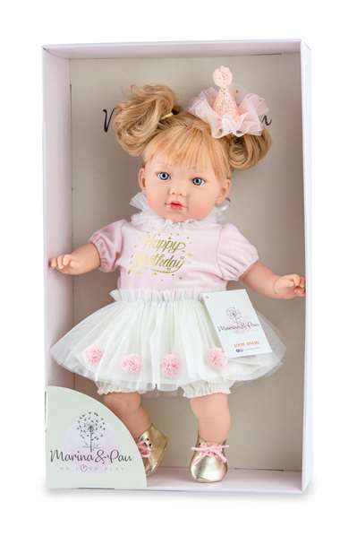 Marina & Pau - Alina Party - Poupée en boîte corps souple 45 cm - Langue espagnol - Jouet enfant dès 3 ans Marina & Pau - Alina Party - Poupée en boîte corps souple 45 cm - Langue espagnol - Jouet enfant dès 3 ans