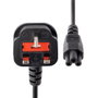 Startechcom Cable d'alimentation BS1363 vers C5 Trèfle 1 mètre Noir