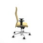 Piqueras Y Crespo Fauteuil Albacete, Similicuir Crème, Mécanisme Synchrone, Base Aluminium