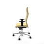 Piqueras Y Crespo Fauteuil Albacete, Similicuir Crème, Mécanisme Synchrone, Base Aluminium