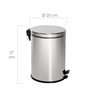 MAURER Poubelle inoxydable 5 litres argentée