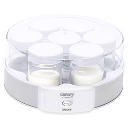 Camry CR4519 Yaourtière Blanche avec 7 Pots en Verre