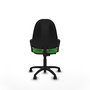 PIQUERAS Y CRESPO Chaise de bureau Algarra, tissu vert, mécanisme de contact permanent