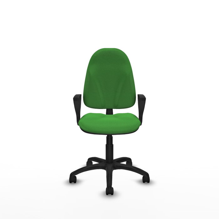 PIQUERAS Y CRESPO Chaise de bureau Algarra, tissu vert, mécanisme de contact permanent