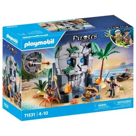 PLAYMOBIL 71531 Île au Trésor Pirate et Monstre Marin, Jeu d'Aventure avec Bateau et Personnages, pour Enfants dès 4 Ans