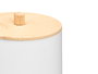 Berilo Bote en Plastique avec Couvercle en Bambou Blanc 9 x 13 x 9 cm (Set de 24)