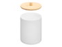 Berilo Bote en Plastique avec Couvercle en Bambou Blanc 9 x 13 x 9 cm (Set de 24)