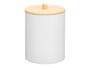 Berilo Bote en Plastique avec Couvercle en Bambou Blanc 9 x 13 x 9 cm (Set de 24)