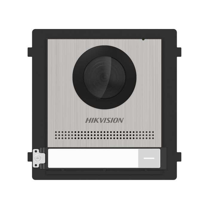 Hikvision KD8 Series - Station de porte modulaire Pro - Interphone vidéo 2MP IP avec oeil de poisson, bouton d'appel, relais de verrouillage, entrées alarme, IP65 et PoE