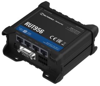 Teltonika Networks RUT956 Routeur cellulaire industriel WiFi/4G/LTE avec interfaces Ethernet, RS232/RS485, GNSS et PSU UE Teltonika Networks RUT956 Routeur cellulaire industriel WiFi/4G/LTE avec interfaces Ethernet, RS232/RS485, GNSS et PSU UE