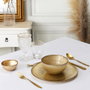 Home Deco Factory Plat à dessert doré Mirage 21 cm