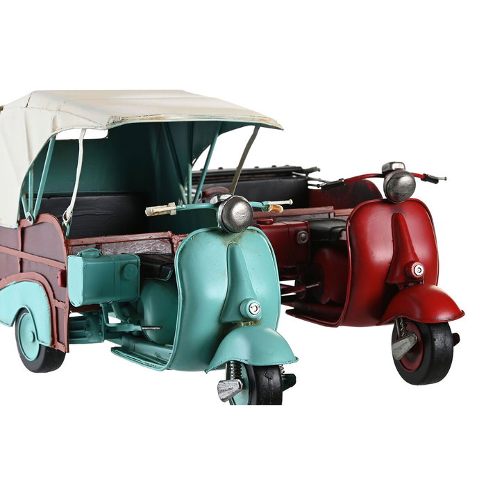 DKD Home Decor Figurine Décorative Bleu Rouge Vintage (2 Unités)