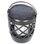 Estaque effet feu solaire rechargeable/USB IP65 noir