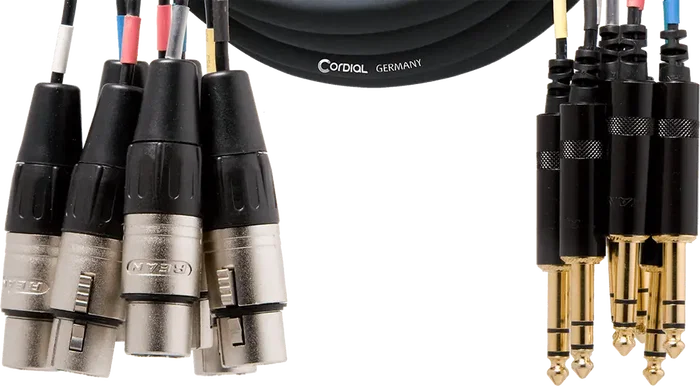 Cordial Multipar 8 Jack Stéréo 8 x XLR Femelle 5 m Câble Audio Multicœur