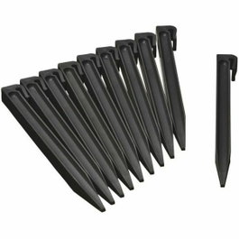 Nature Ancres pour bordure de jardin en polyéthylène recyclé - Noir - Lot de 10