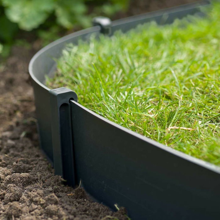 Nature Ancres pour bordure de jardin en polyéthylène recyclé - Noir - Lot de 10