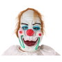 Atosa Masque de Clown Blanc avec Nez Rouge et Cheveux en Vinyle