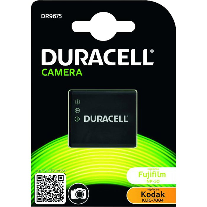 Duracell Batterie Lithium-ion 770 mAh pour Fujifilm NP-50 et Pentax D-LI68 Duracell Batterie Lithium-ion 770 mAh pour Fujifilm NP-50 et Pentax D-LI68