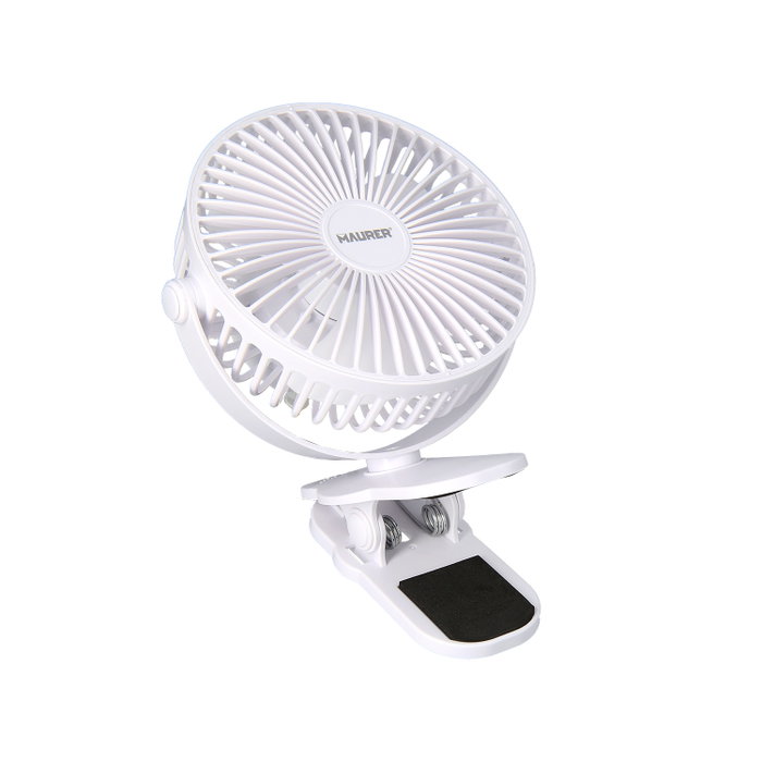 MAURER Ventilateur avec Clip Rechargeable Ø 15 cm