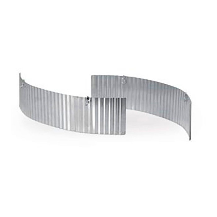Vaello Paravents 3 modules pour paella jusqu'à Ø70 cm - Acier galvanisé chromé - 67 x 0,4 x 17 cm