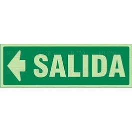 DUVER Signalisation Sortie Gauche Luminescente 1018 Plastique 297x105mm