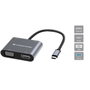 Conceptronic DONN16GR Hub USB-C 4-en-1 HDMI VGA USB-C PD USB 3.0 4K 30Hz Aluminium