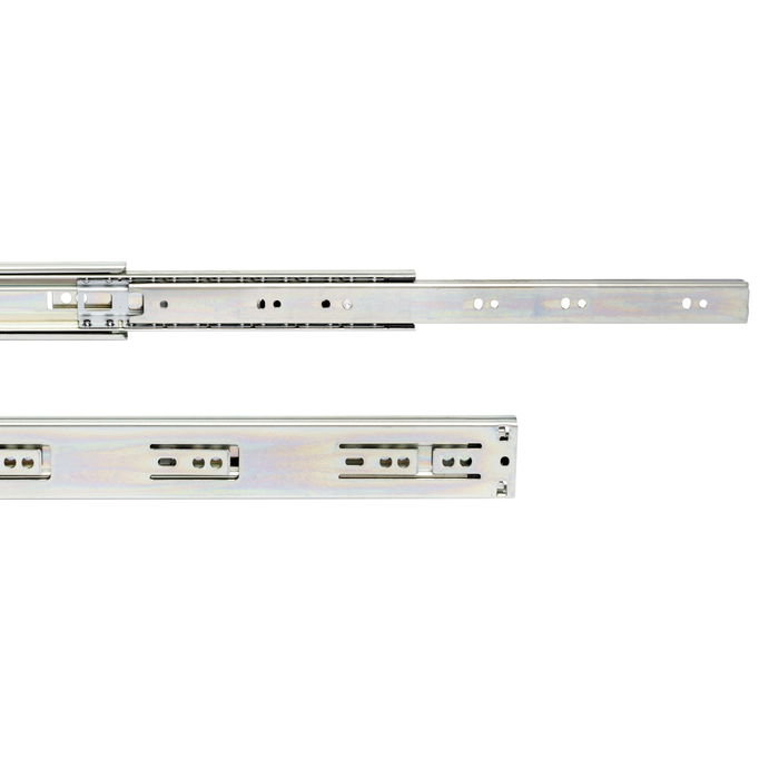 Emuca Jeu de coulisses à billes pour tiroir à sortie totale, hauteur 45mm, longueur 500mm, Acier, Zingué