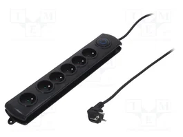 QOLTEC Bloc parafoudre 6 prises avec cordon de 3m