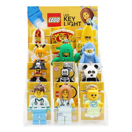 LEGO présentoir acrylique avec 12 porte-clés lumineux