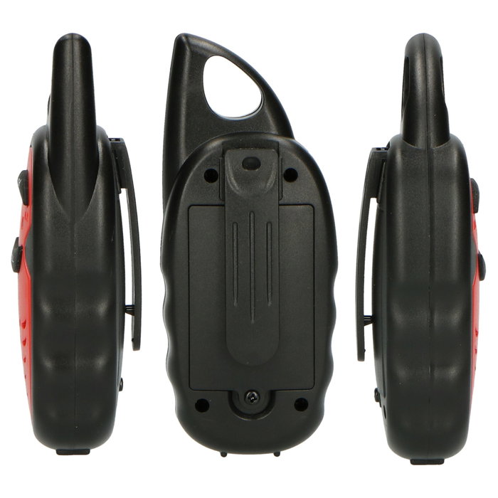 Alecto FR-05RD Lot de 2 Talkies-Walkies pour Enfants, Noir/Rouge