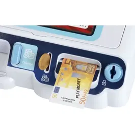 Klein - 7265 - Caisse enregistreuse jouet libre-service My Market avec écran, scanner, paiement sans contact, monnayeur et accessoires - Jouet d'imitation enfant dès 3 ans