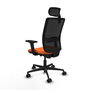 Piqueras Y Crespo Haches Chaise de Bureau Sincro/Traslack Orange et Noir