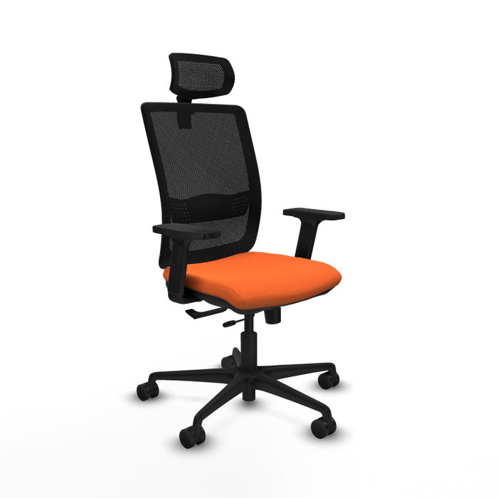 Piqueras Y Crespo Haches Chaise de Bureau Sincro/Traslack Orange et Noir Piqueras Y Crespo Haches Chaise de Bureau Sincro/Traslack Orange et Noir