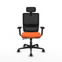 Piqueras Y Crespo Haches Chaise de Bureau Sincro/Traslack Orange et Noir