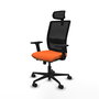 Piqueras Y Crespo Haches Chaise de Bureau Sincro/Traslack Orange et Noir
